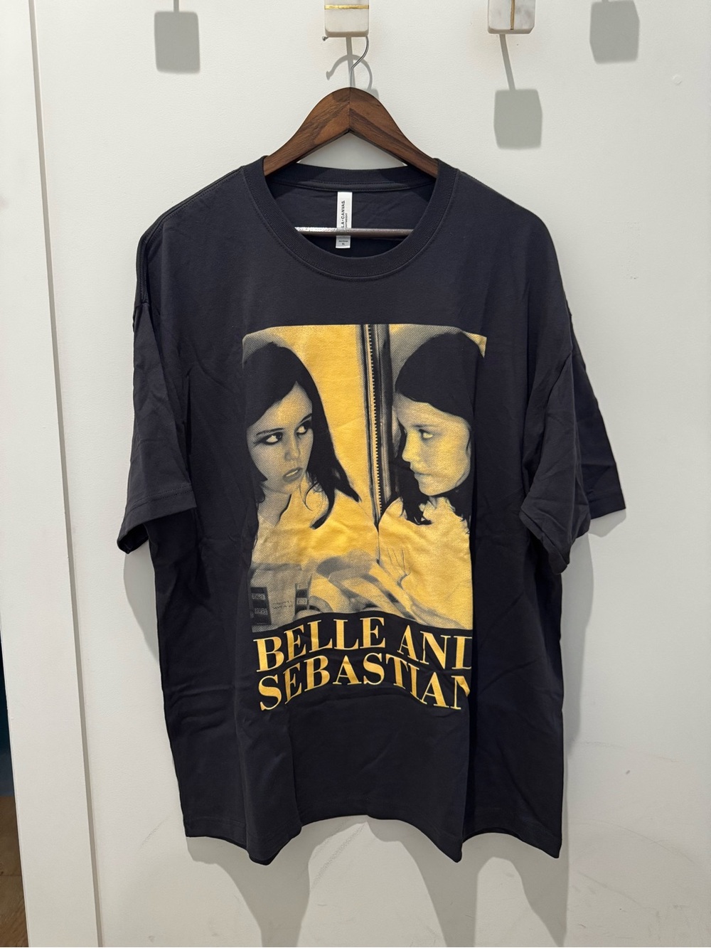 Belle and Sebastian Graphic Band Tee | NWOT | Asphalt w/ Yellow Print | XL